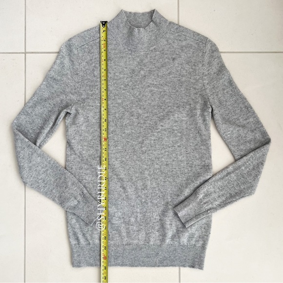 Banana Republic Filpucci Merino Cashmere Blend Light Grey Mock Neck Knit Sweater - Picture 5 of 11